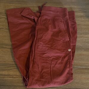 Lululemon Red Jogger Pants